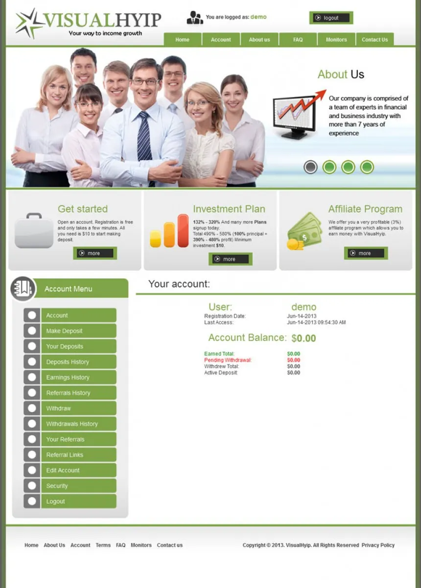 Investment Template 3 Page