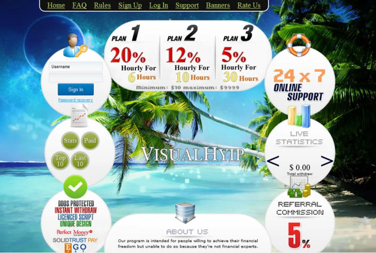 HYIP zvpt Investment Template 1054 Design