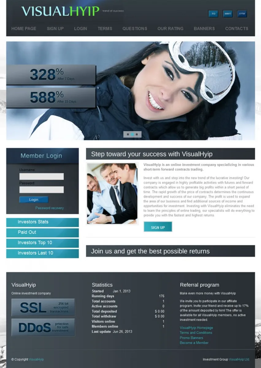 HYIP zvpt Investment Template 1056 Design