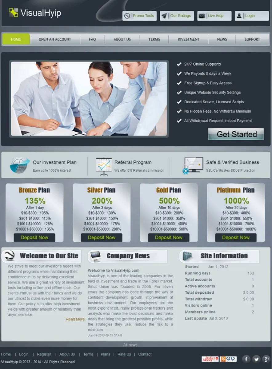 HYIP zvpt Investment Template 1057 Design