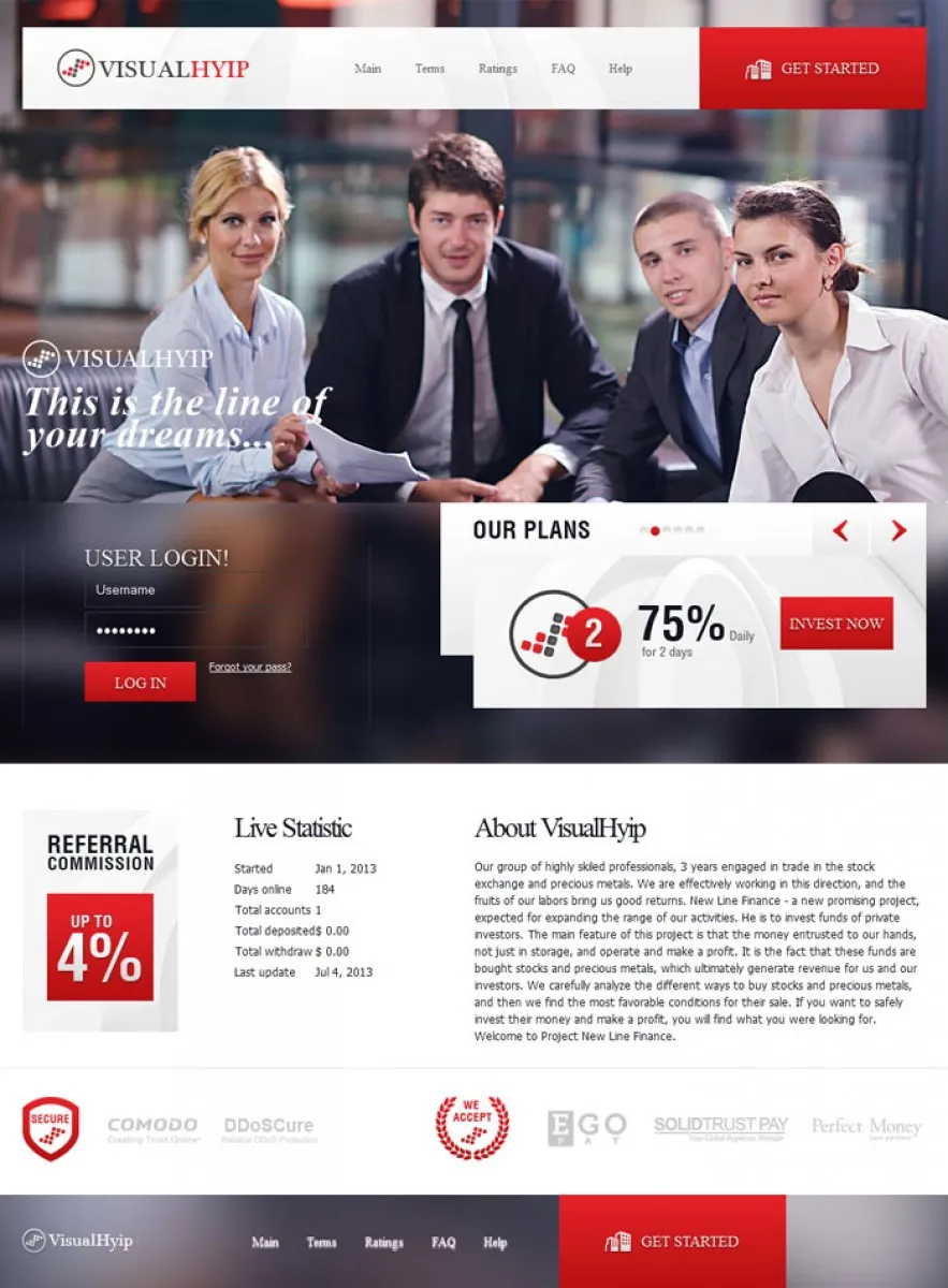 HYIP zvpt Investment Template 1058 Design