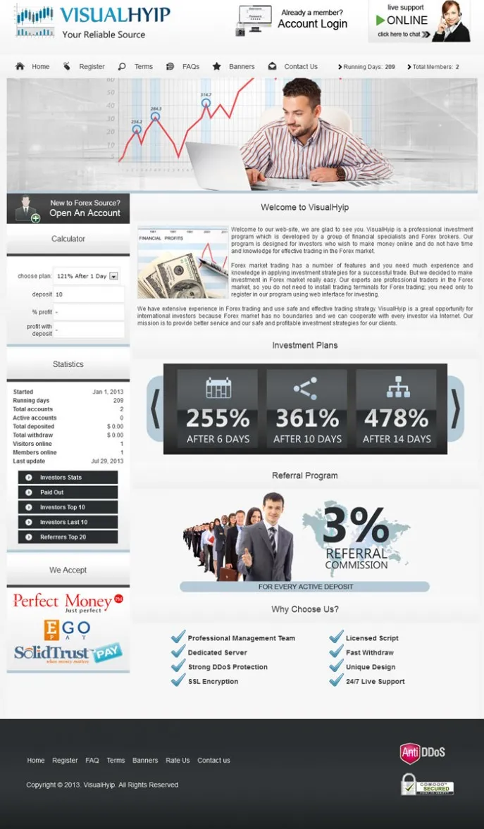 HYIP zvpt Investment Template 1062 Design
