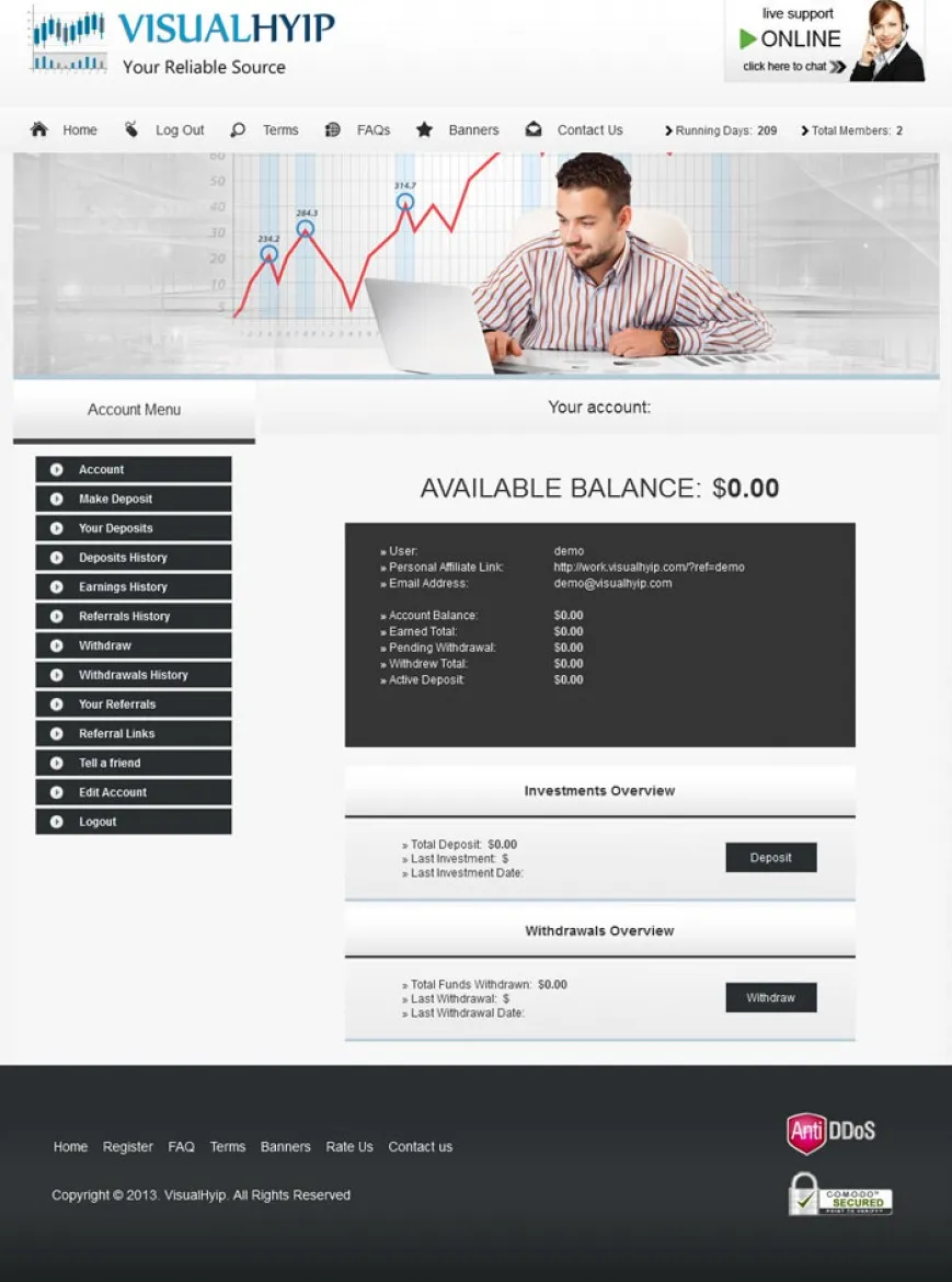 Investment Template 3 Page