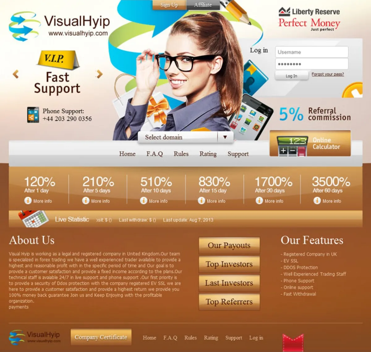 HYIP zvpt Investment Template 1064 Design