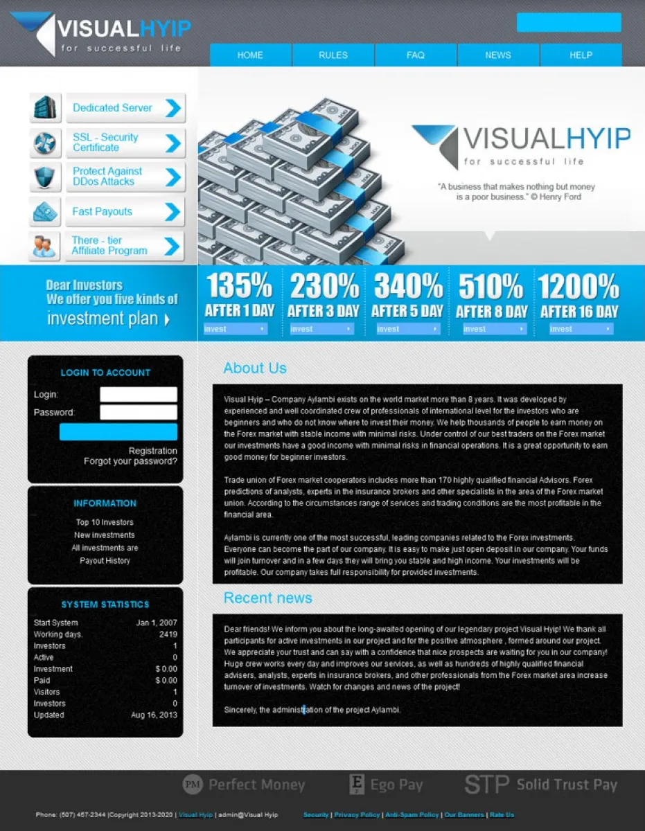 HYIP zvpt Investment Template 1065 Design