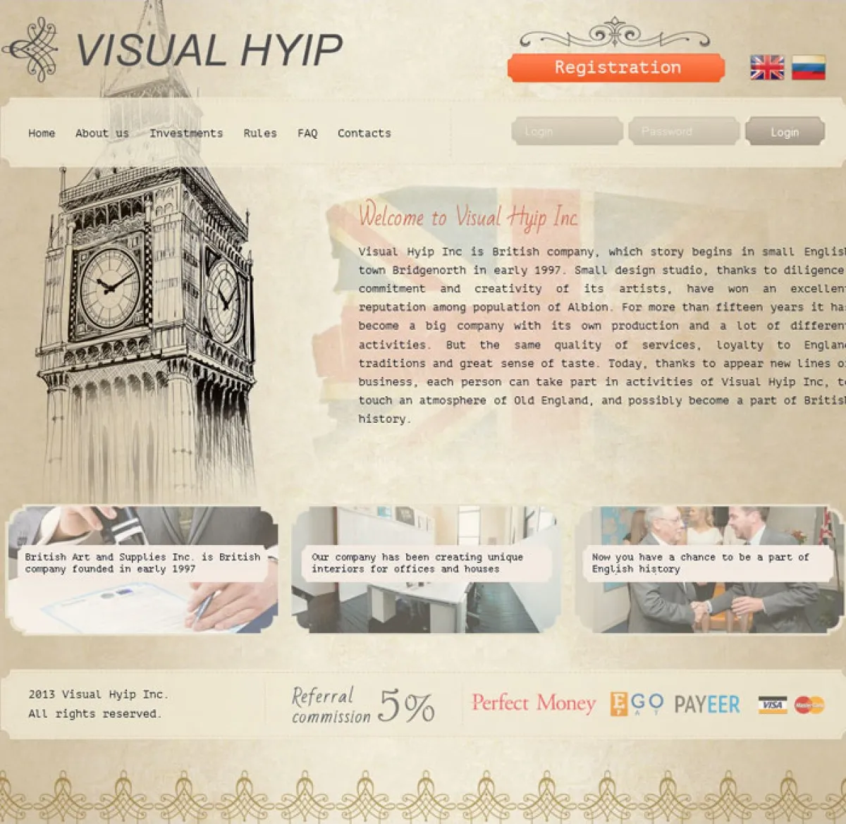 HYIP zvpt Investment Template 1066 Design