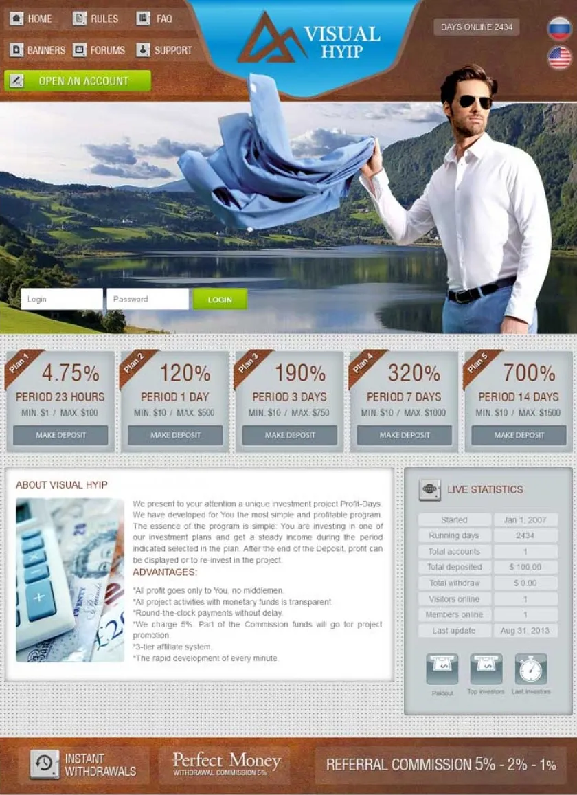 HYIP zvpt Investment Template 1070 Design