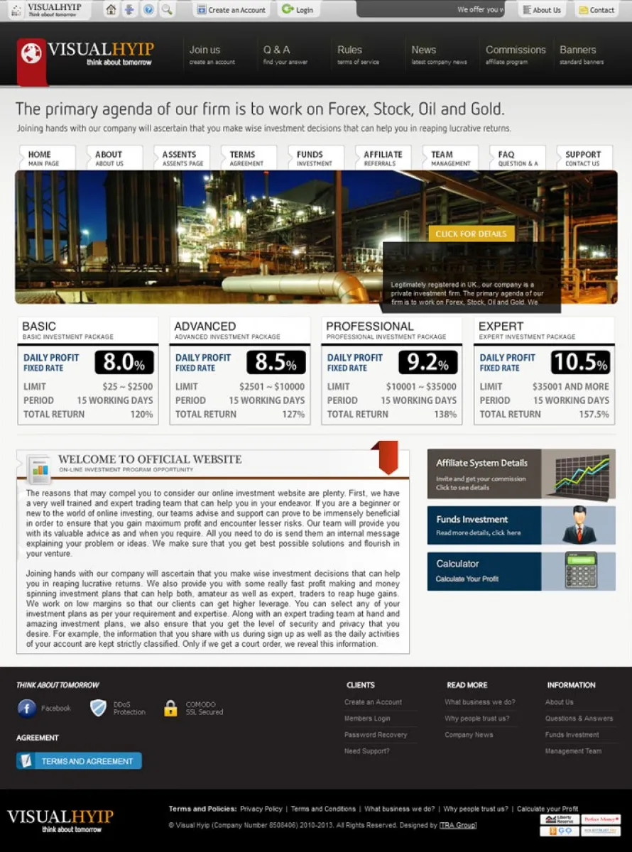 HYIP zvpt Investment Template 1074 Design