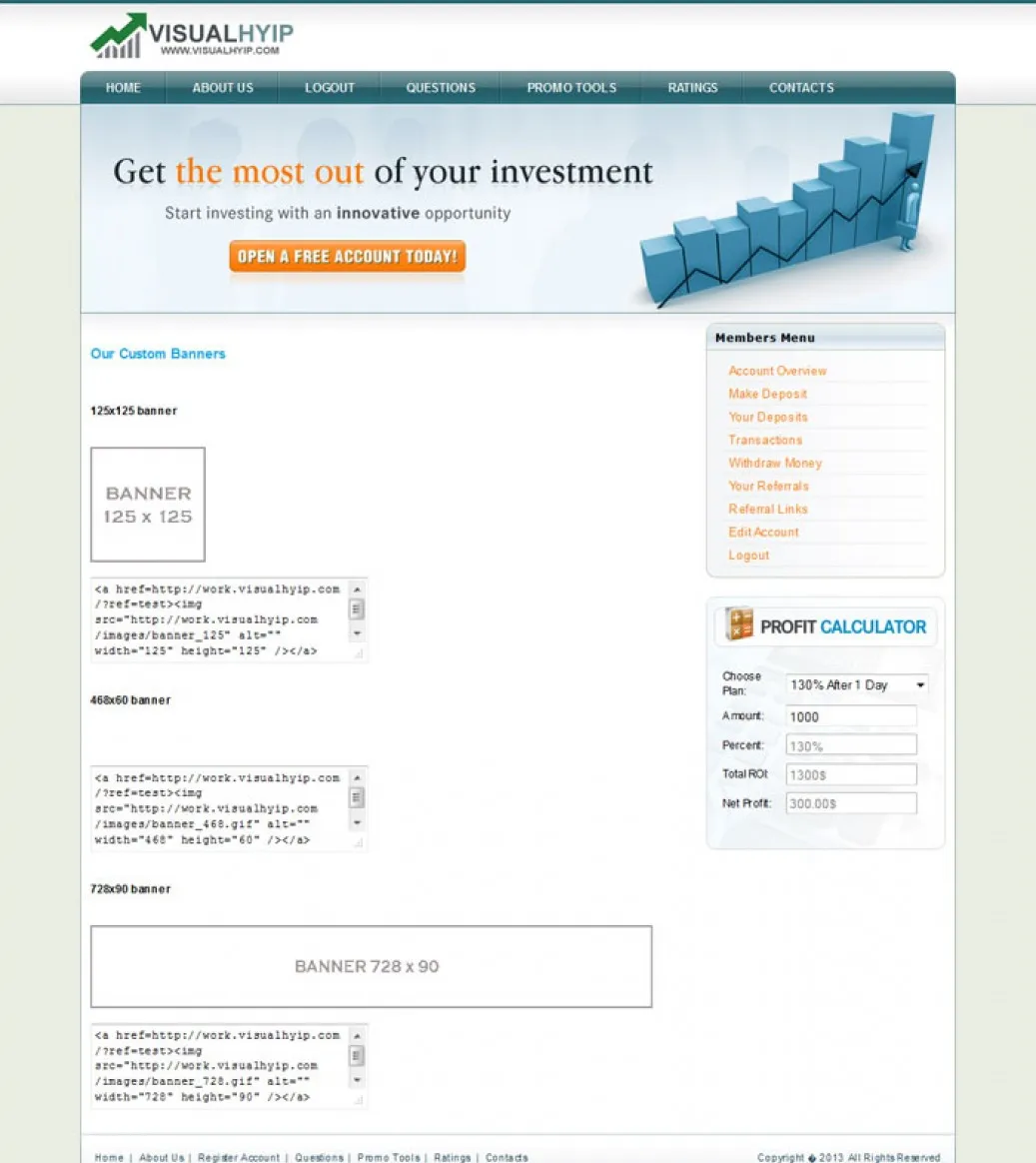 Investment Template 4 Page