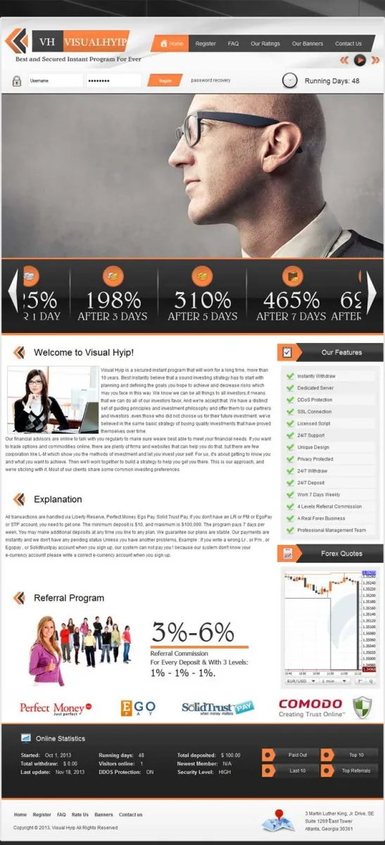 HYIP zvpt Investment Template 1085 Design