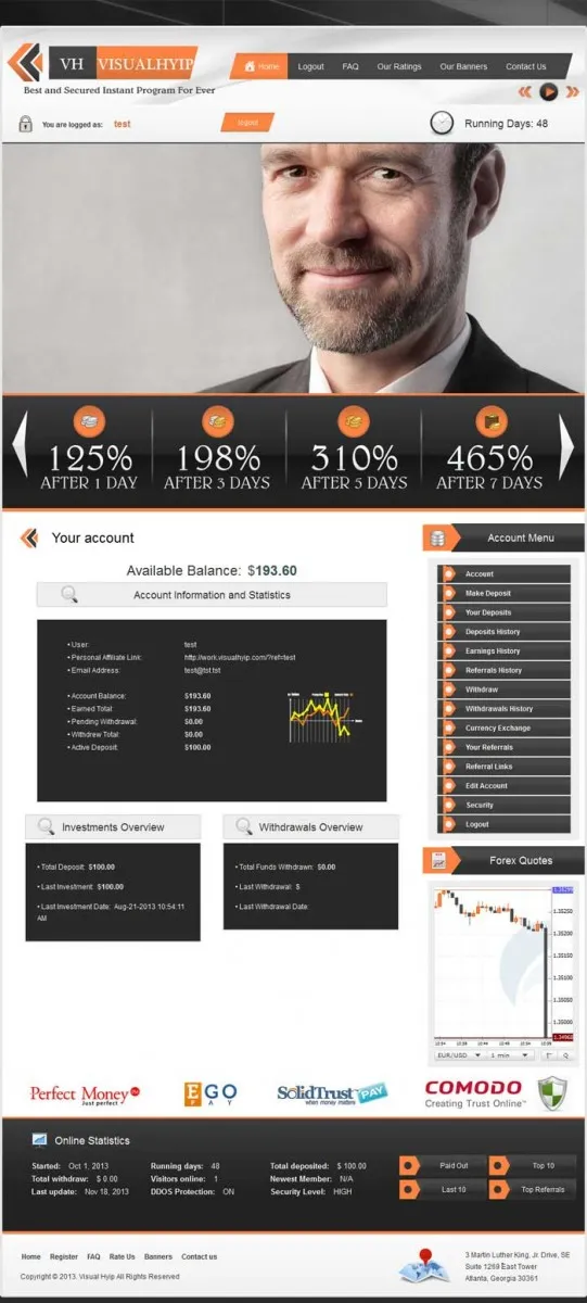 Investment Template 3 Page