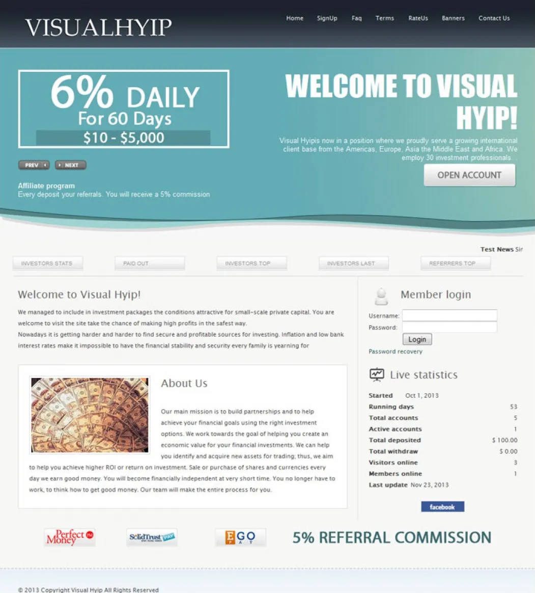HYIP zvpt Investment Template 1087 Design