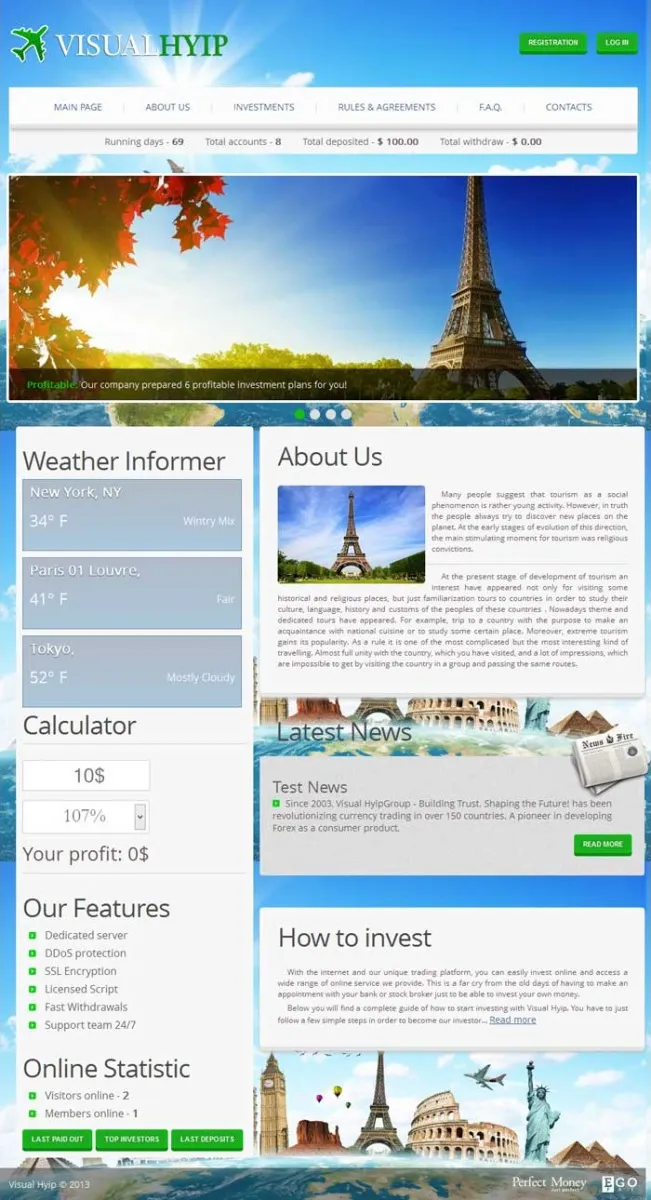 HYIP zvpt Investment Template 1088 Design