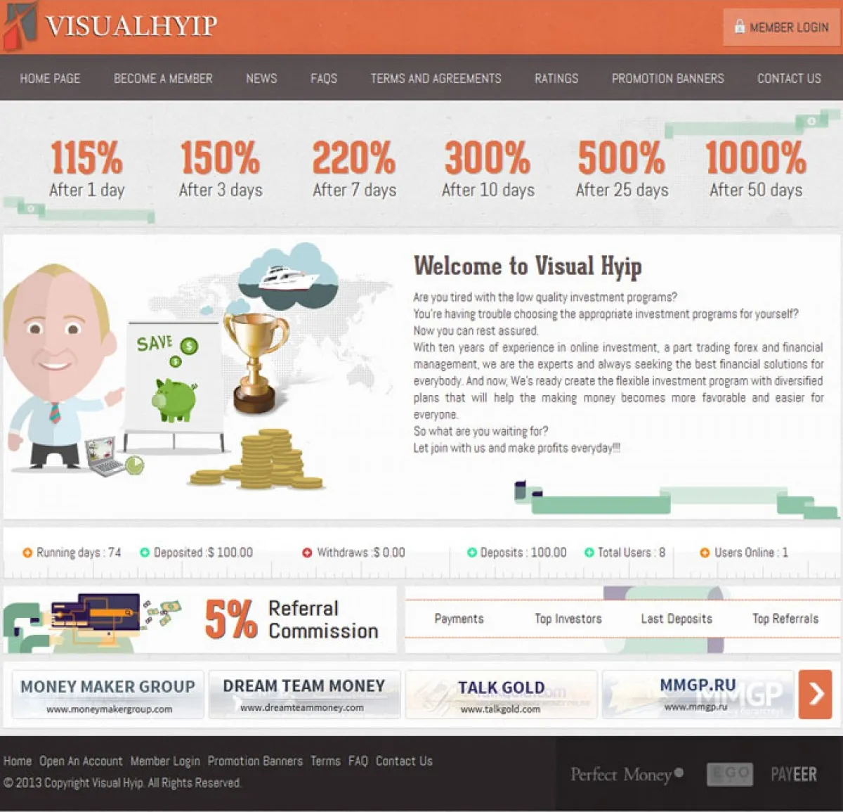 HYIP zvpt Investment Template 1090 Design