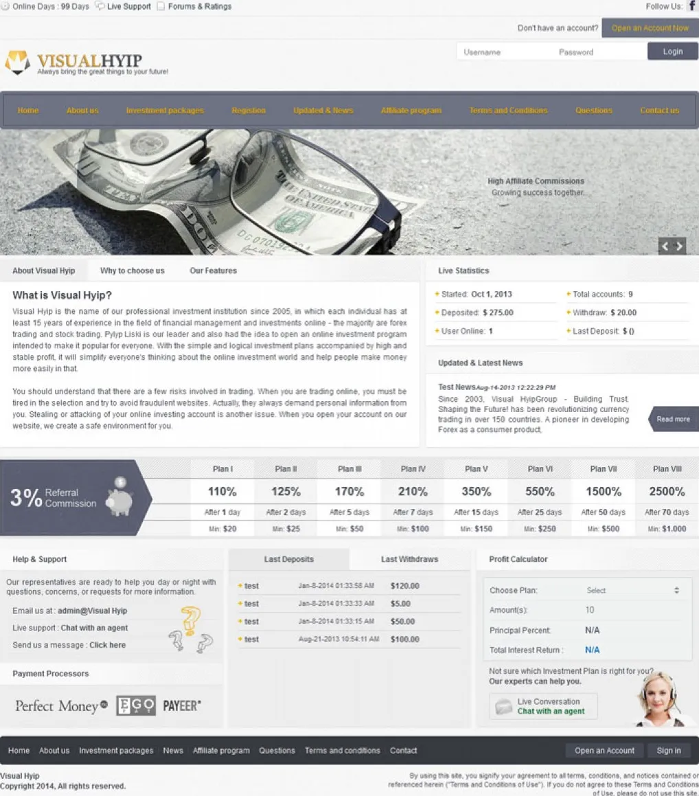 HYIP zvpt Investment Template 1092 Design