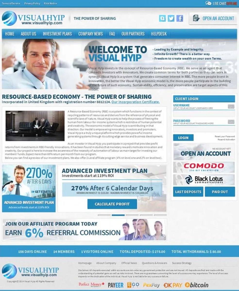 HYIP zvpt Investment Template 1095 Design