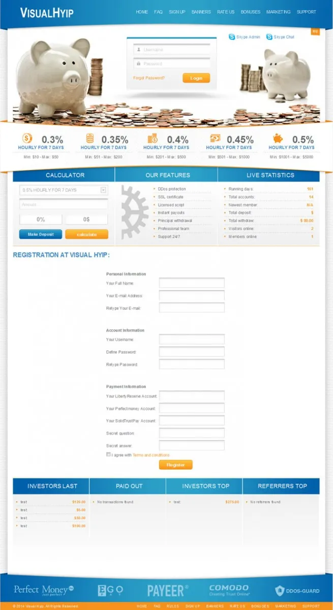 HYIP zvpt Investment Template 1096 Design