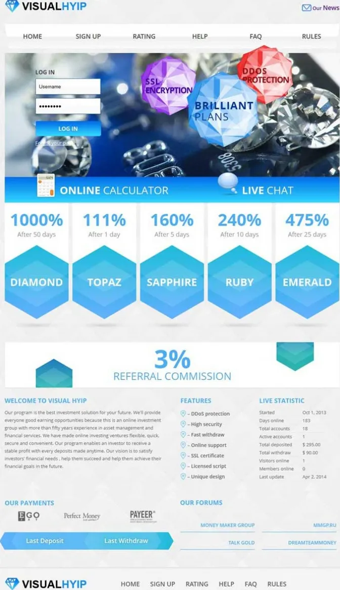 HYIP zvpt Investment Template 1100 Design