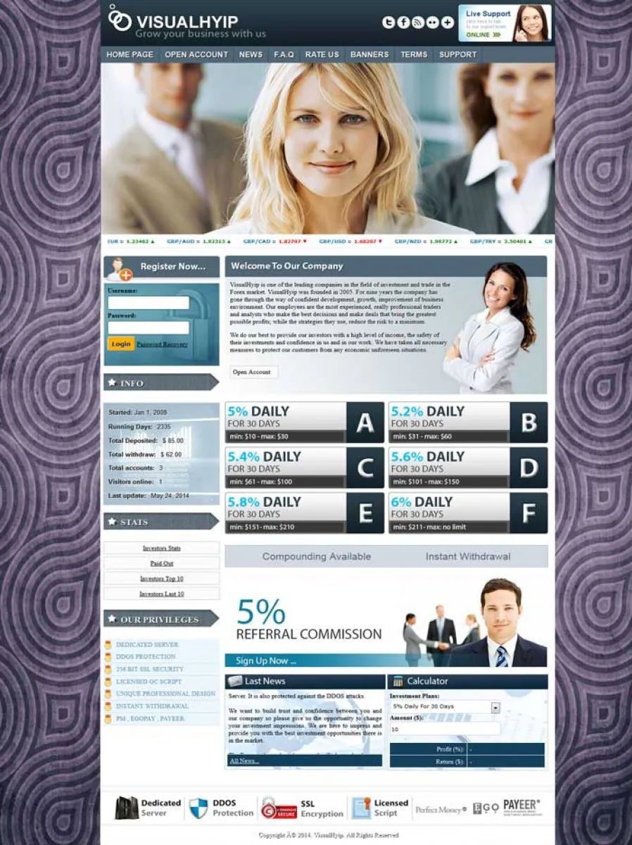 HYIP zvpt Investment Template 1104 Design