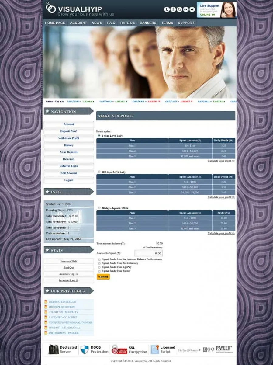 Investment Template 3 Page