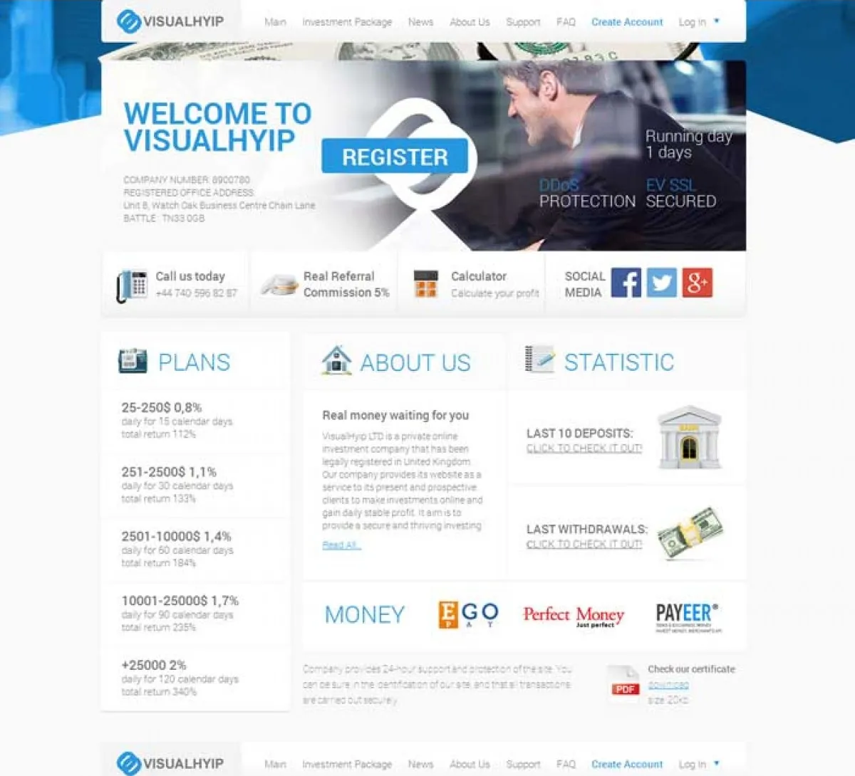 HYIP zvpt Investment Template 1106 Design