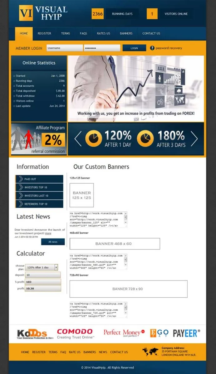 Investment Template 4 Page