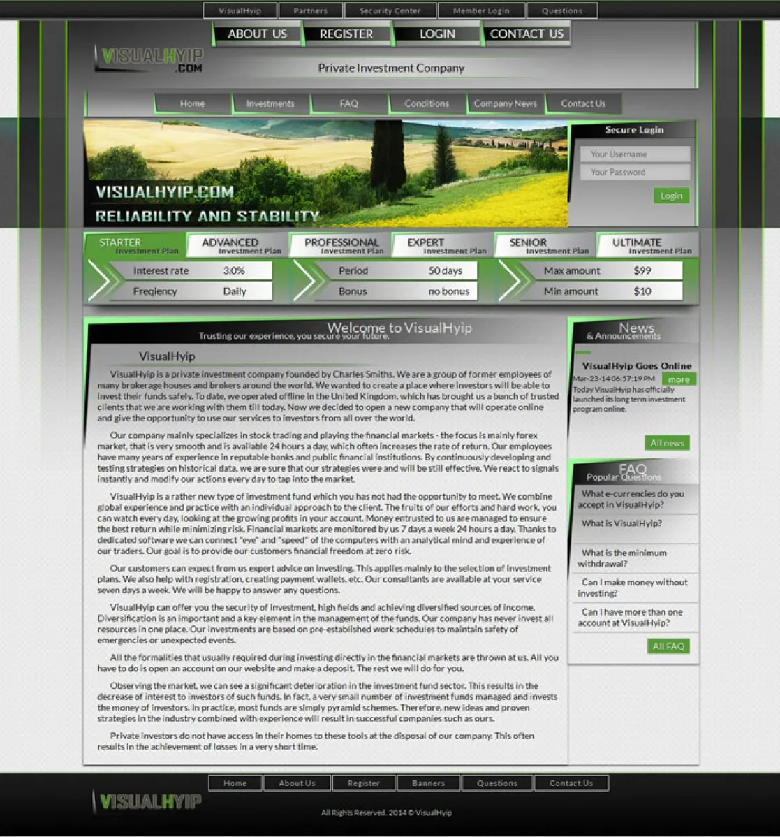 HYIP zvpt Investment Template 1121 Design