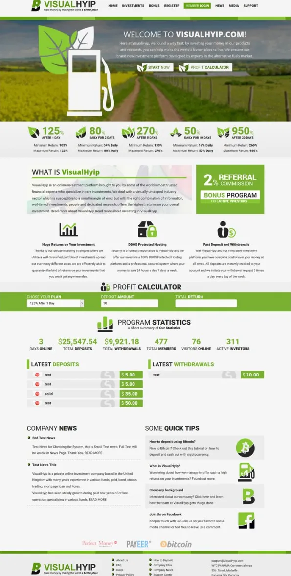 HYIP zvpt Investment Template 1125 Design