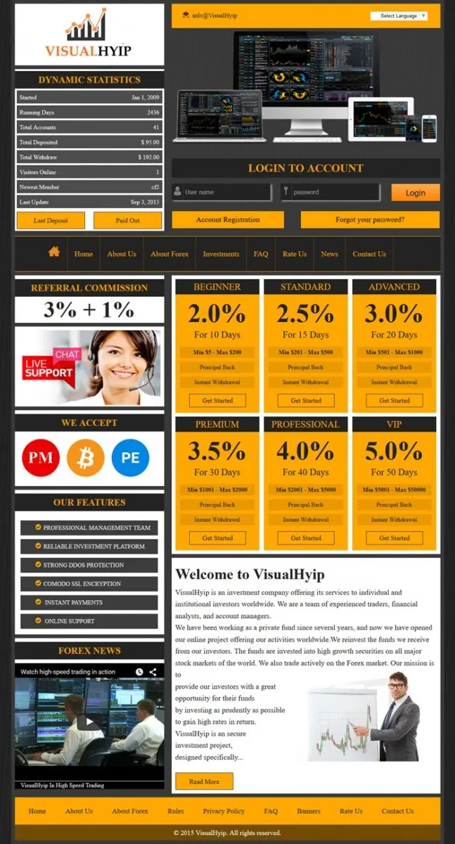 HYIP zvpt Investment Template 1137 Design