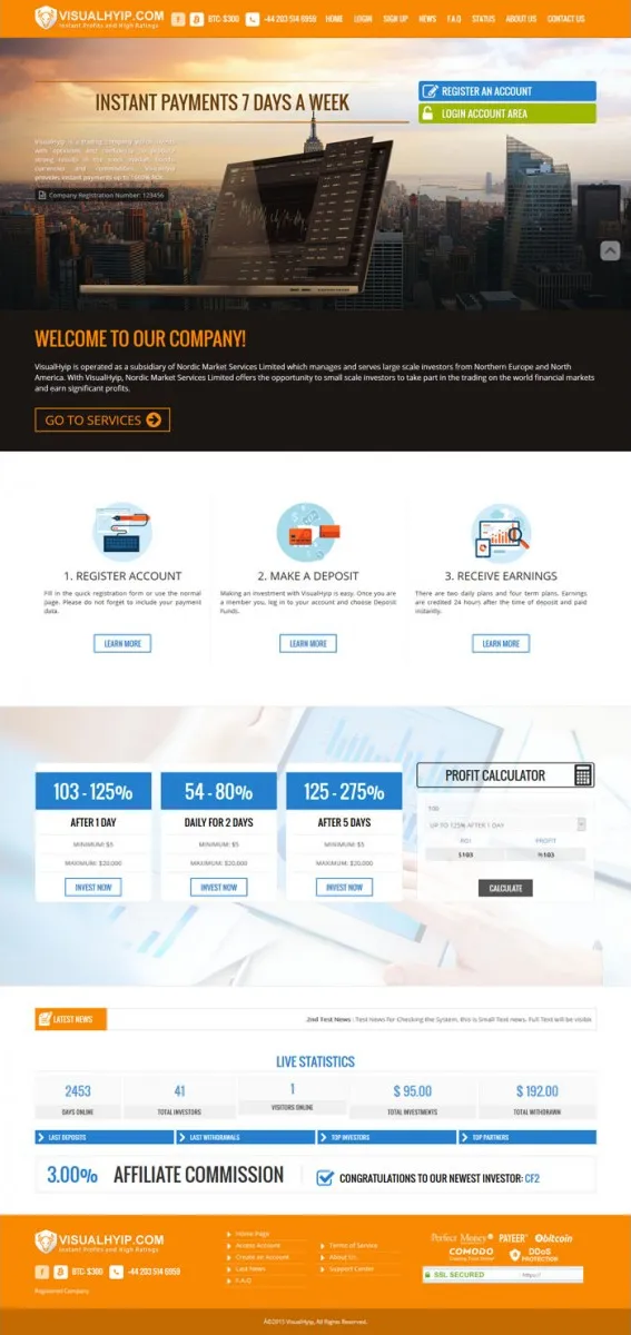 HYIP zvpt Investment Template 1139 Design