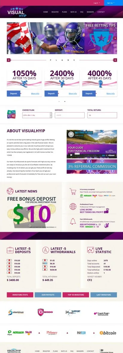 HYIP zvpt Investment Template 1141 Design