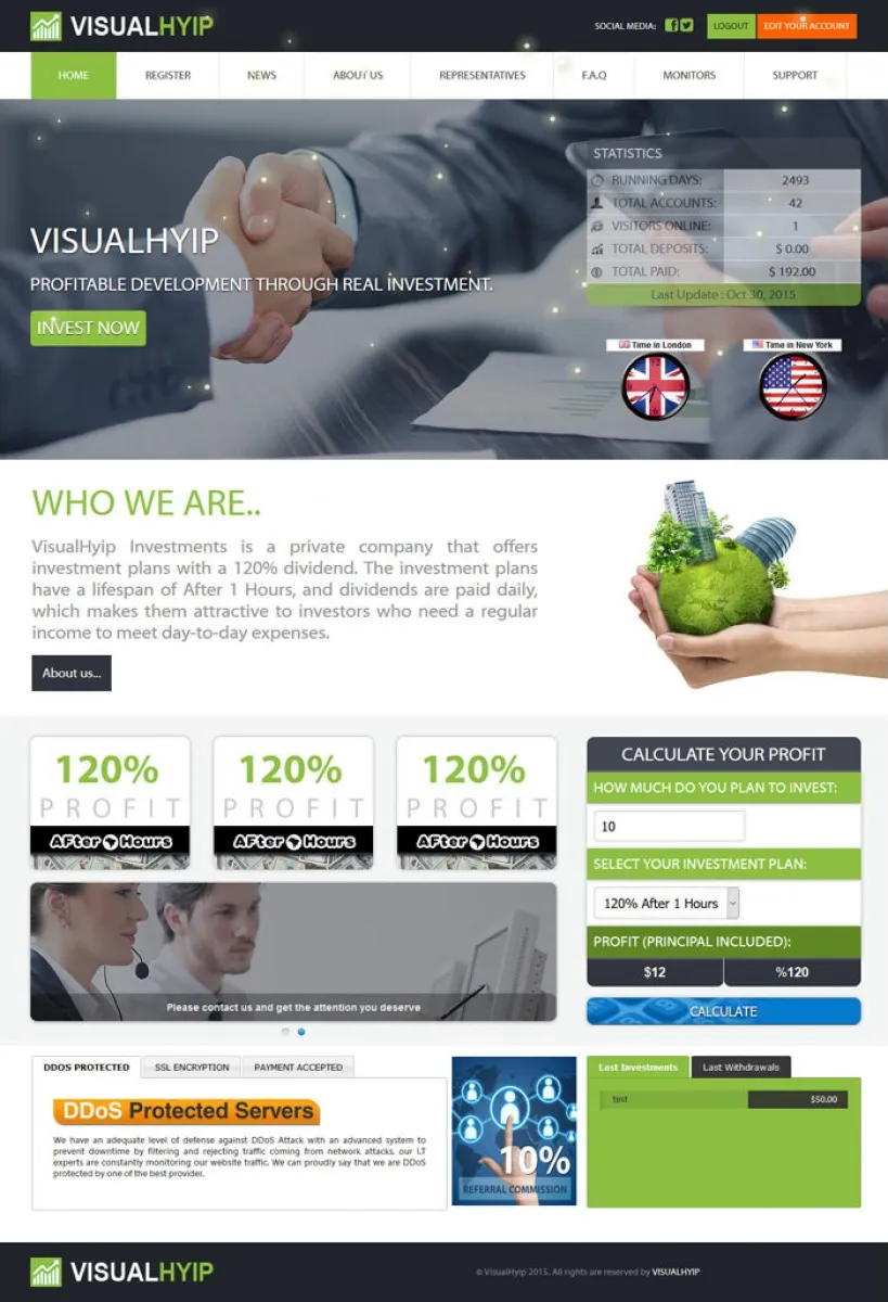 HYIP zvpt Investment Template 1145 Design