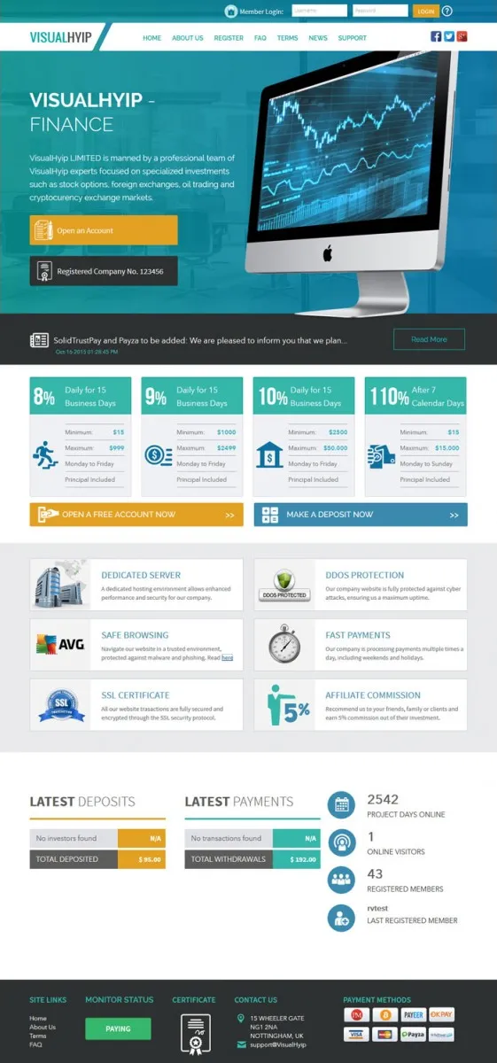 HYIP zvpt Investment Template 1150 Design