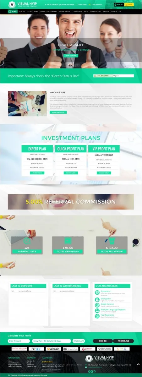 HYIP zvpt Investment Template 1156 Design