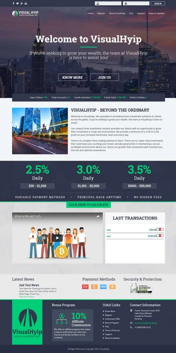 HYIP zvpt Investment Template 1163 Design