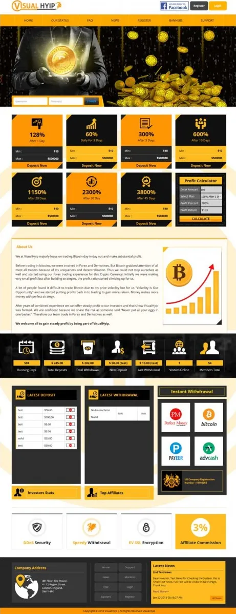 HYIP zvpt Investment Template 1167 Design