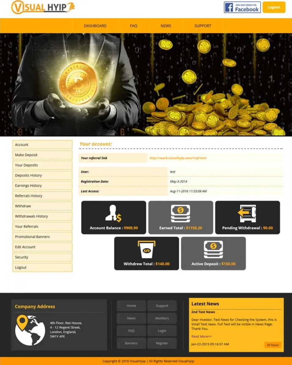 Investment Template 3 Page
