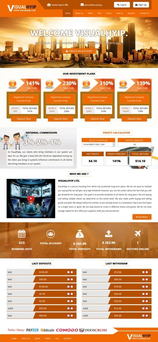 HYIP zvpt Investment Template 1171 Design