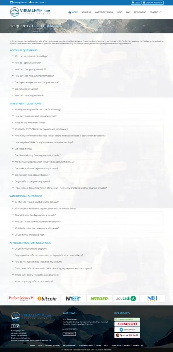 Investment Template 3 Page