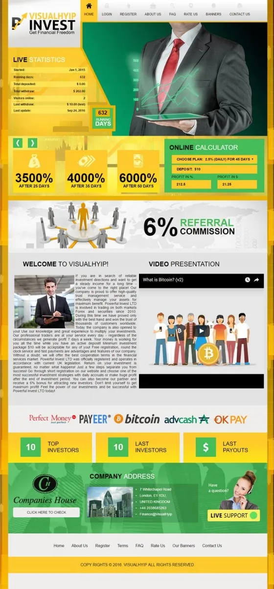 HYIP zvpt Investment Template 1175 Design
