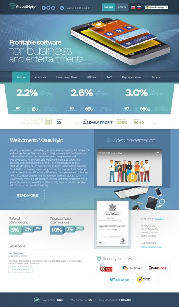 HYIP zvpt Investment Template 1178 Design