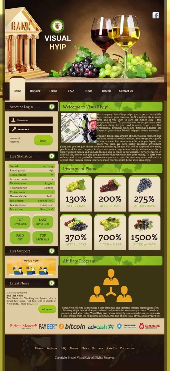 HYIP zvpt Investment Template 1182 Design