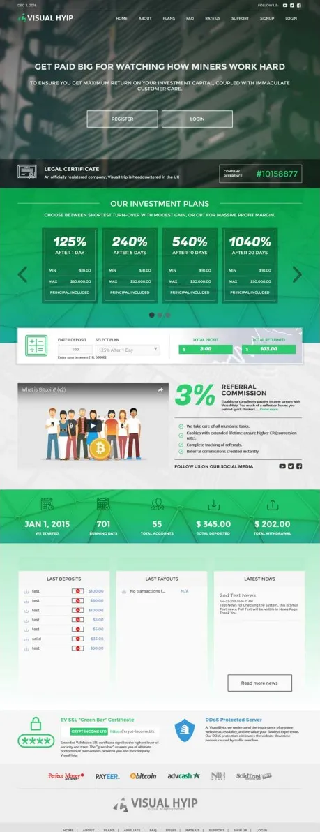 HYIP zvpt Investment Template 1183 Design