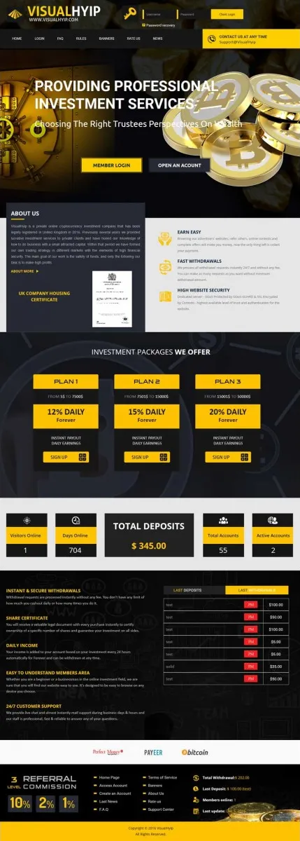 HYIP zvpt Investment Template 1185 Design