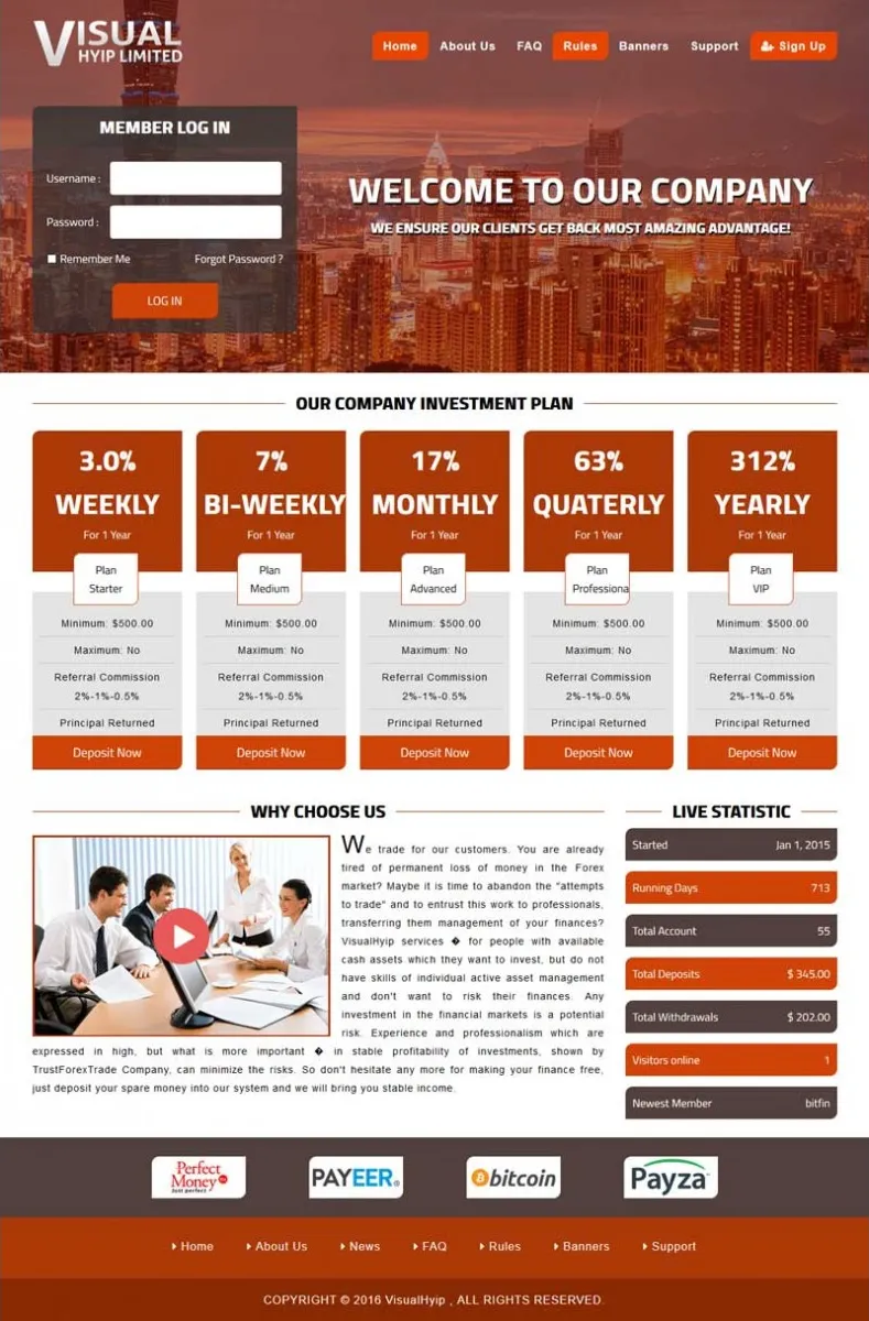 HYIP zvpt Investment Template 1186 Design