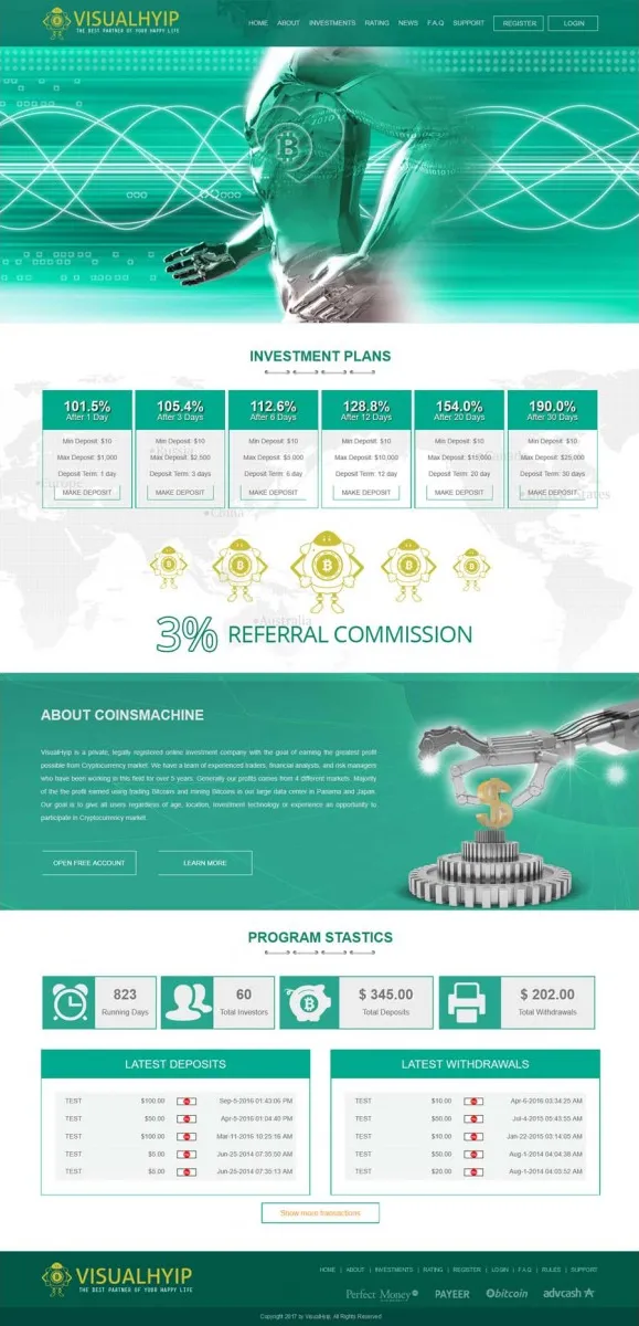 HYIP zvpt Investment Template 1204 Design