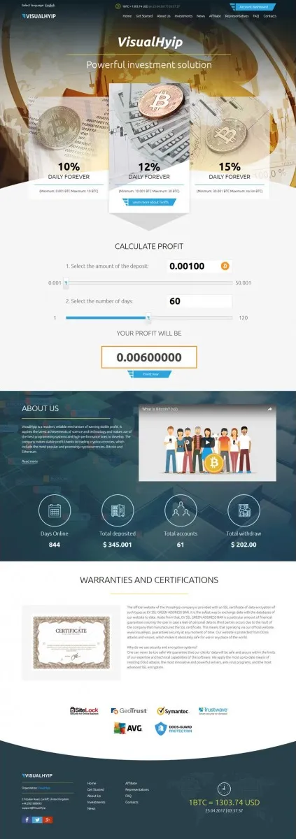 HYIP zvpt Investment Template 1208 Design