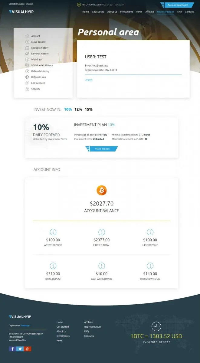 Investment Template 3 Page