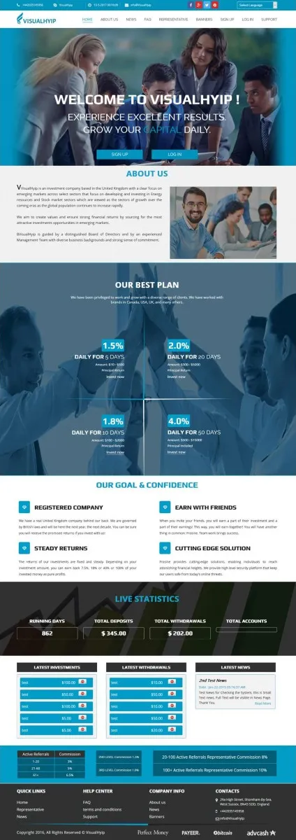 HYIP zvpt Investment Template 1211 Design