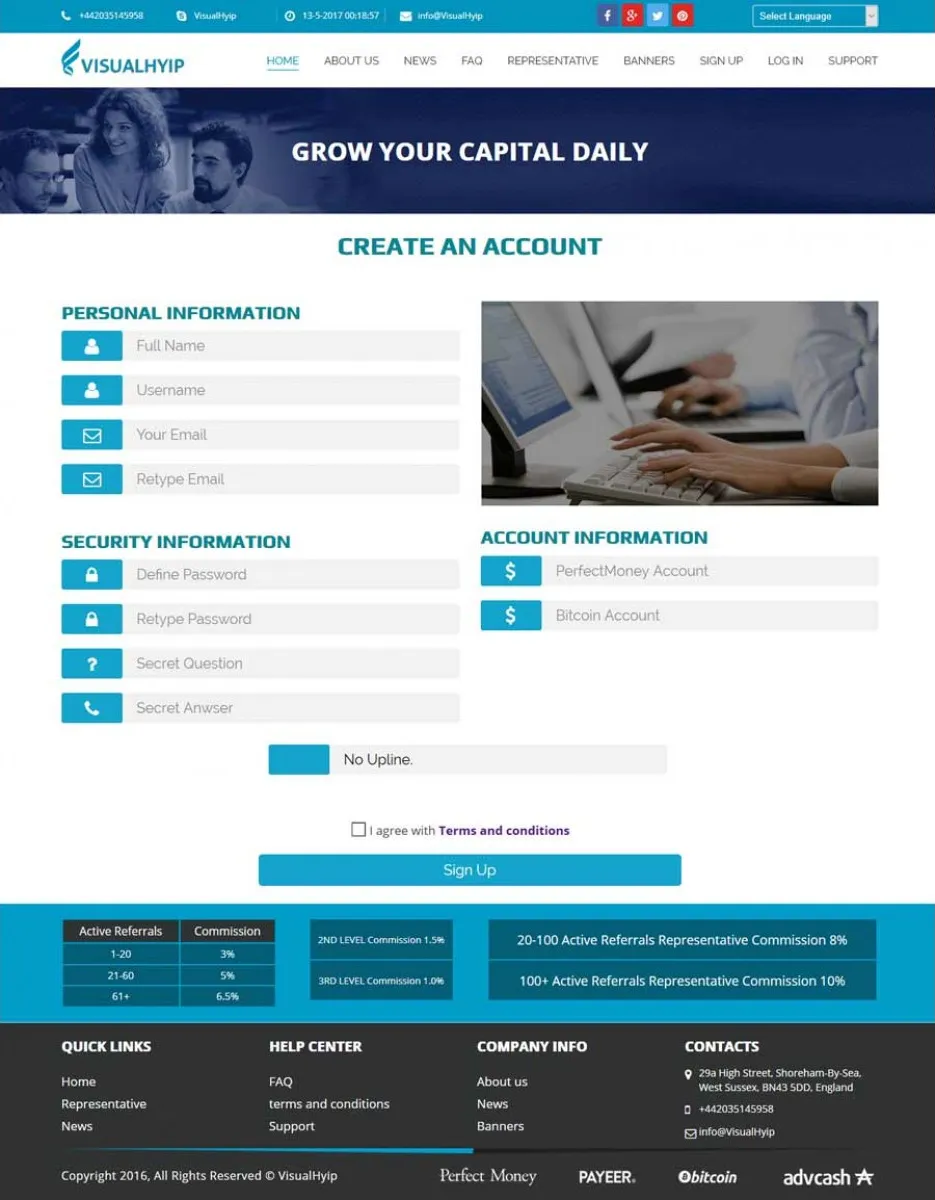 Investment Template 2 Page